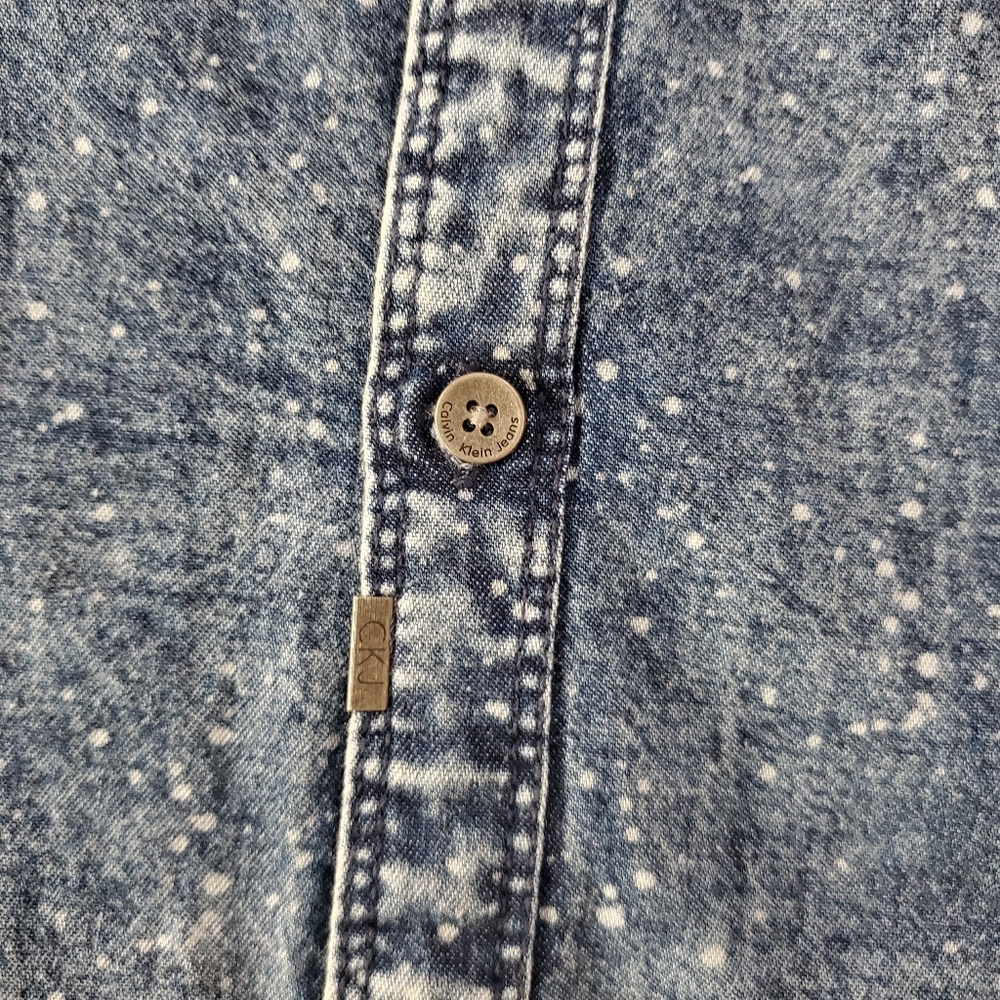 Calvin Klein Jeans Buttons Up 100% Cotton Shirt Size XL - Picture 4 of 8